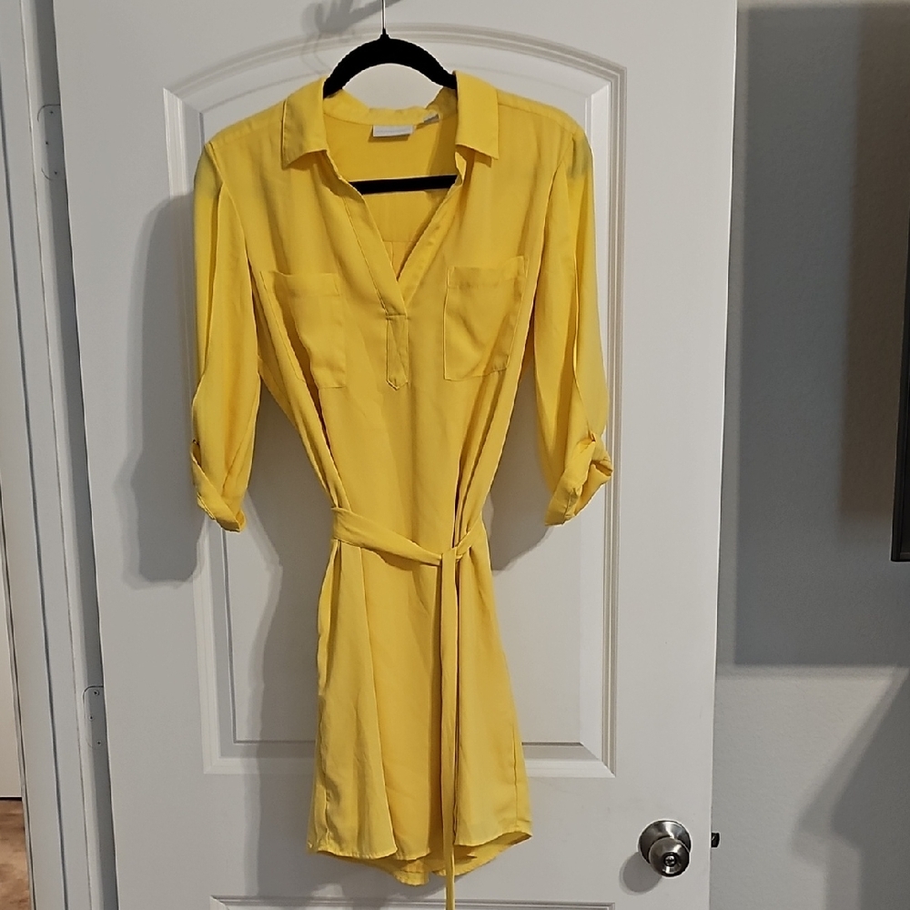 New York & Company Yellow Dress